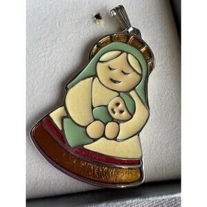 Wallace Silversmiths Christmas Cookies Ornament Pewter Madonna & Child w/ Box